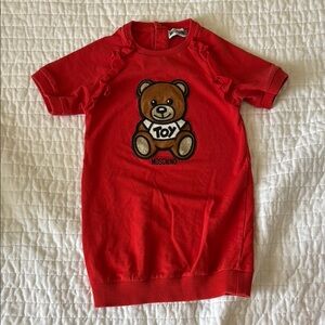 Moschino Red Teddy Bear Kids dress